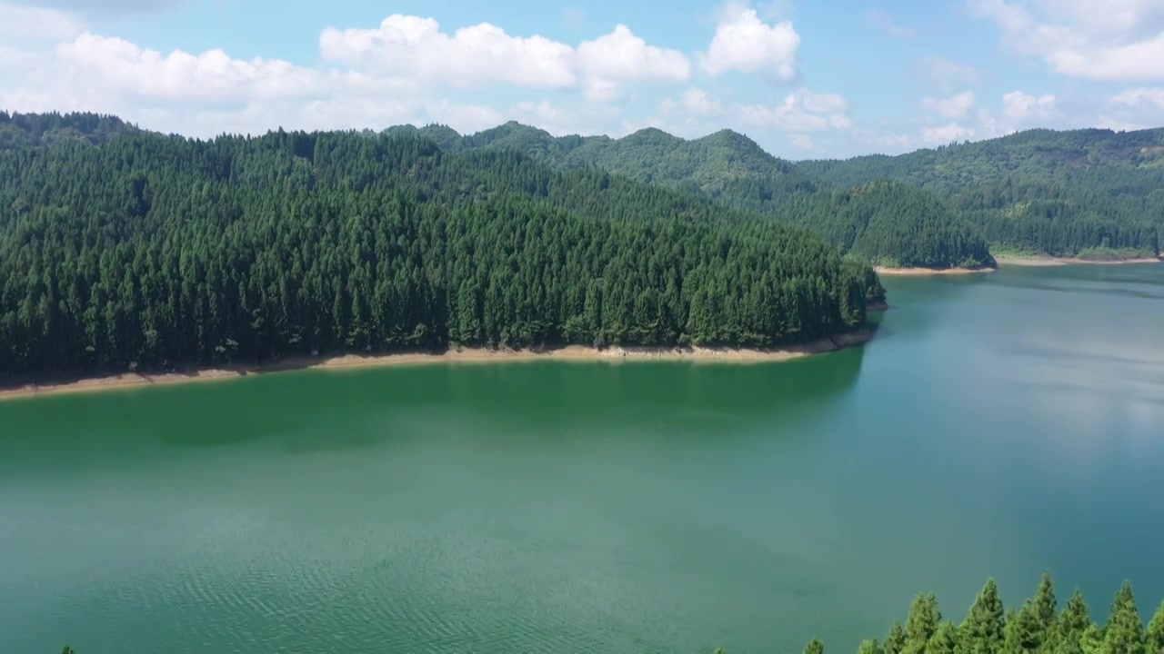 湖北利川福宝山水库夏季风光视频素材