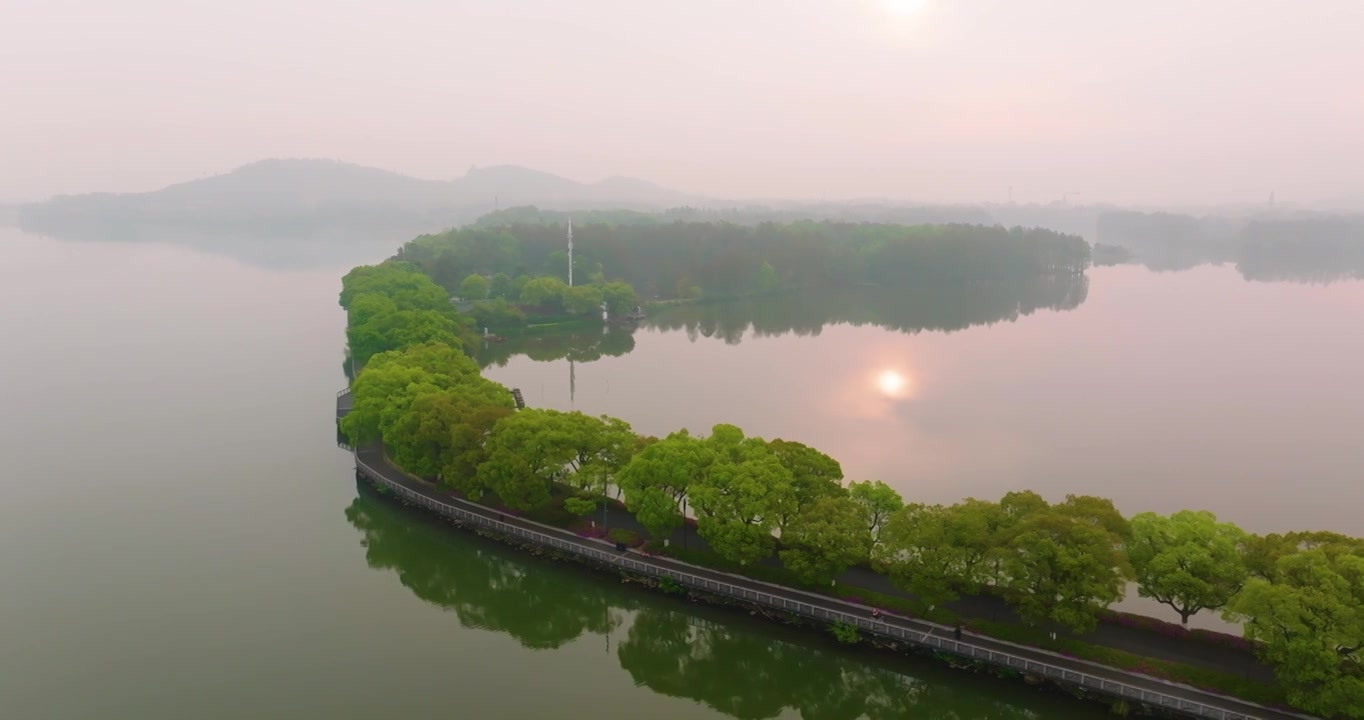 武汉东湖风景区夏季风光视频素材