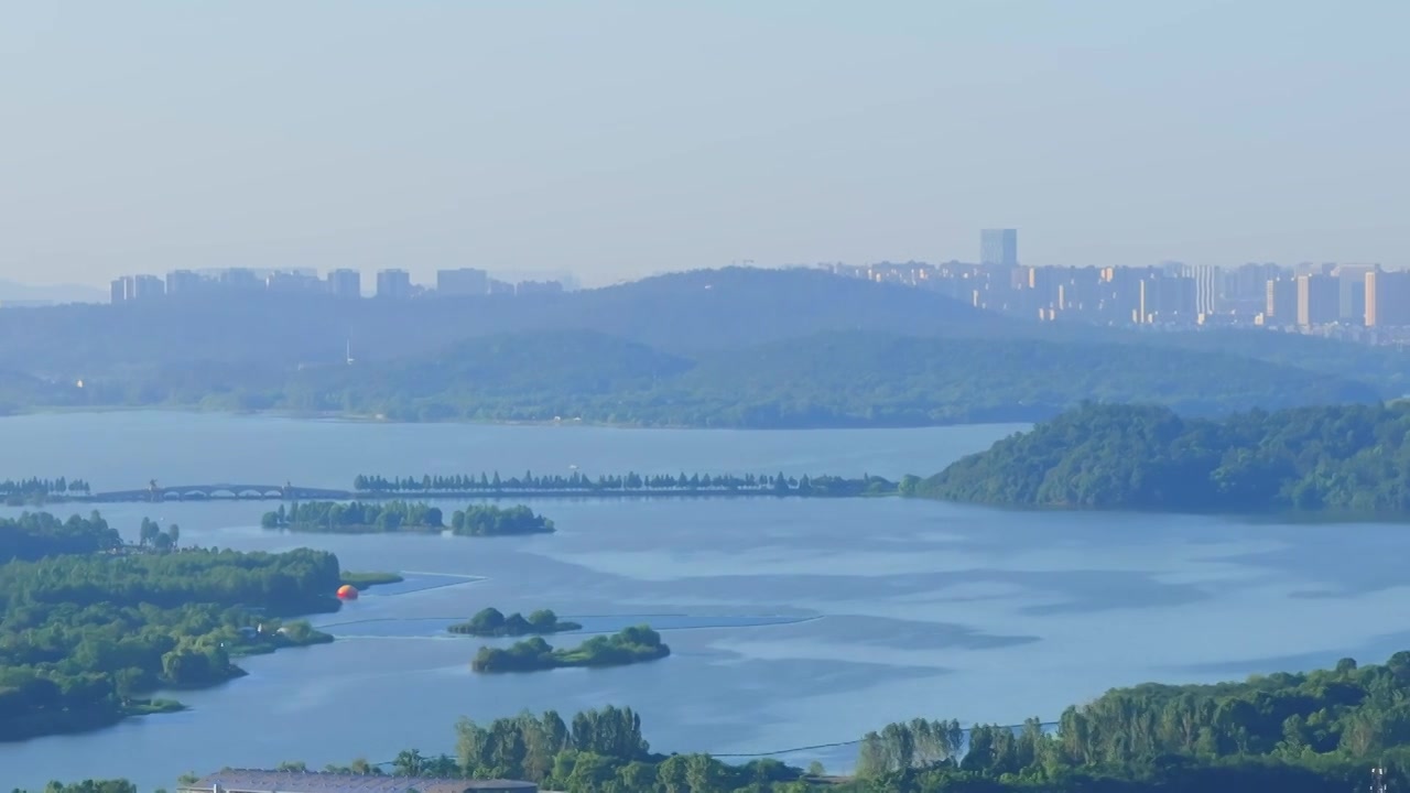 武汉东湖风景区夏季风光视频素材