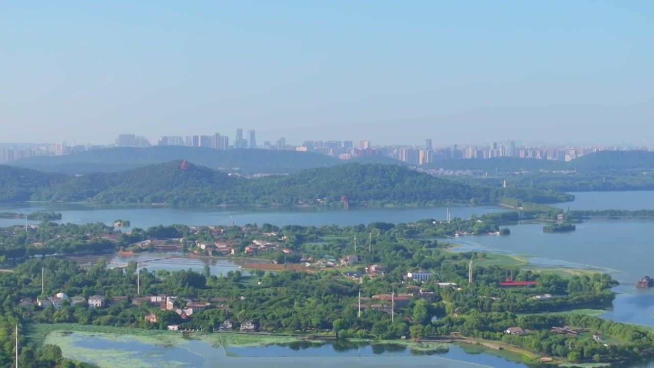 武汉东湖风景区夏季风光视频素材