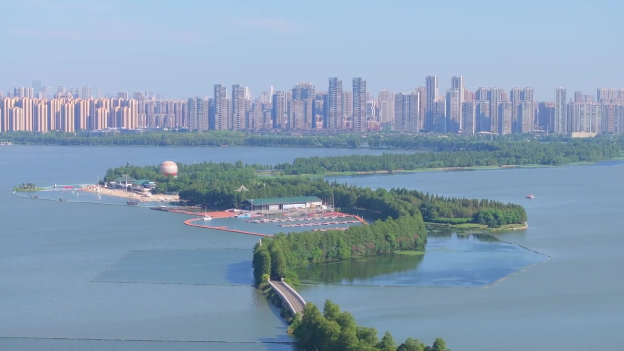 武汉东湖风景区夏季风光视频素材