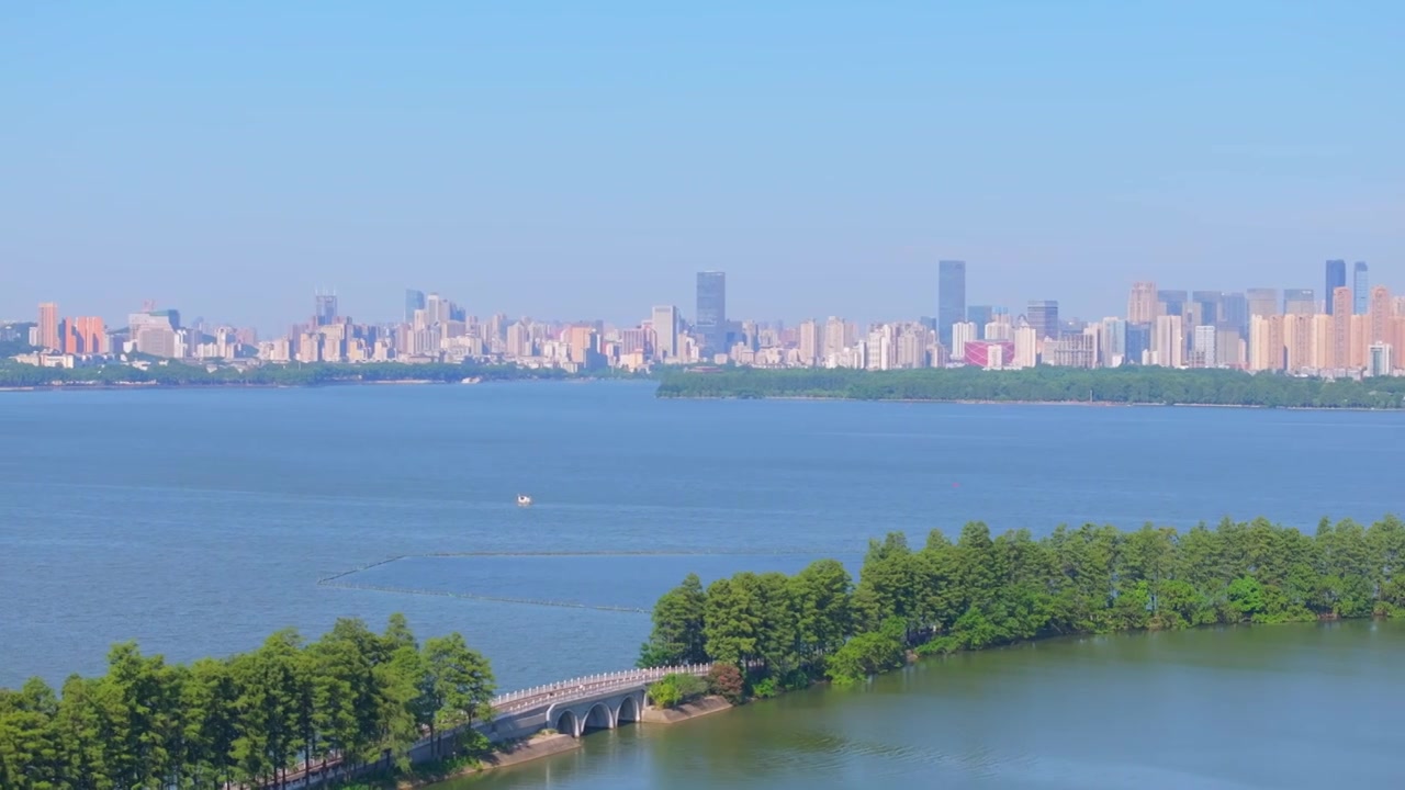 武汉东湖风景区夏季风光视频素材