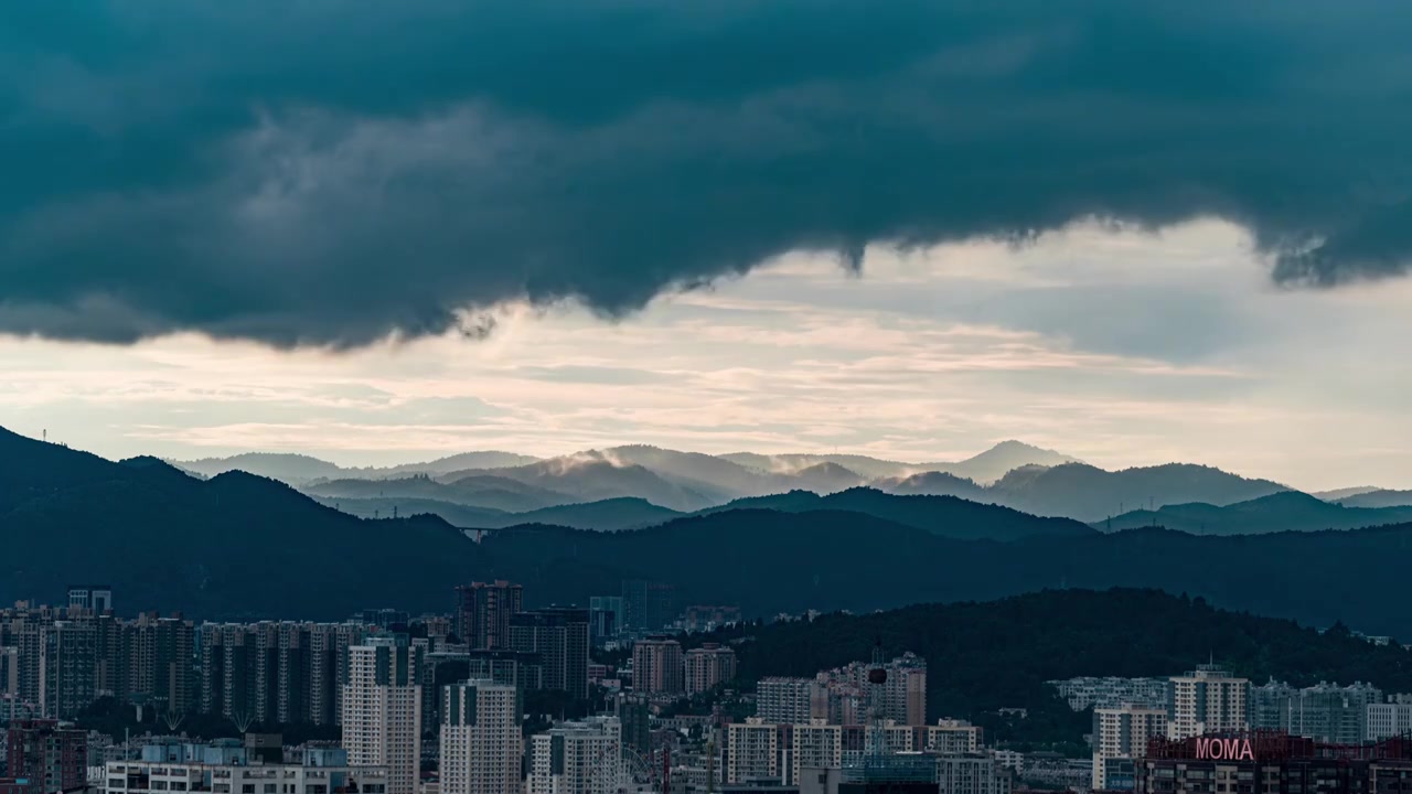 云南昆明城市风光延时摄影视频素材