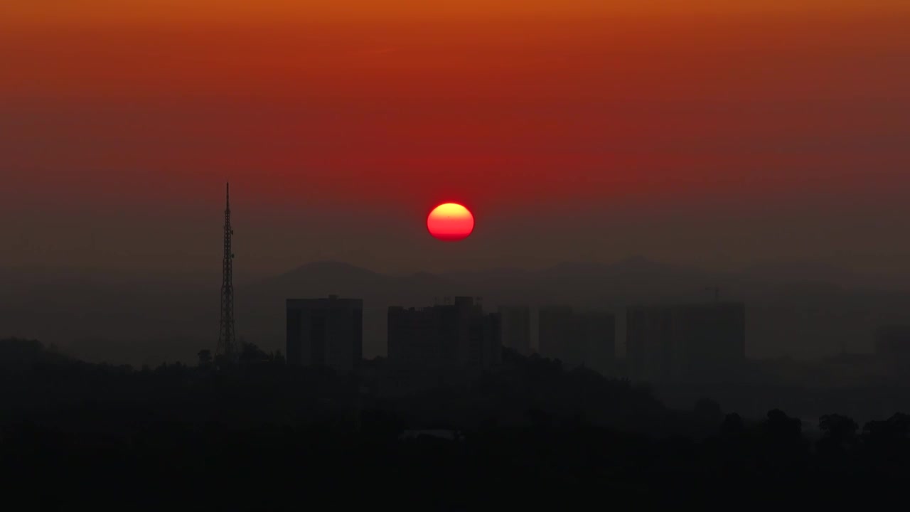 航拍四川资阳日出莲花山惊艳绝色视频下载