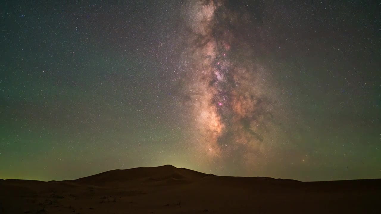 荒漠星夜延时摄影视频下载