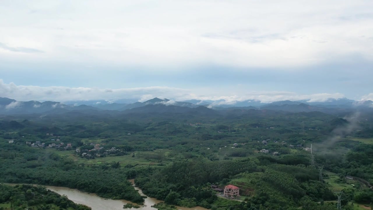 广西大山航拍风光视频素材