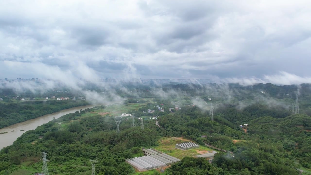 广西大山航拍风光视频素材