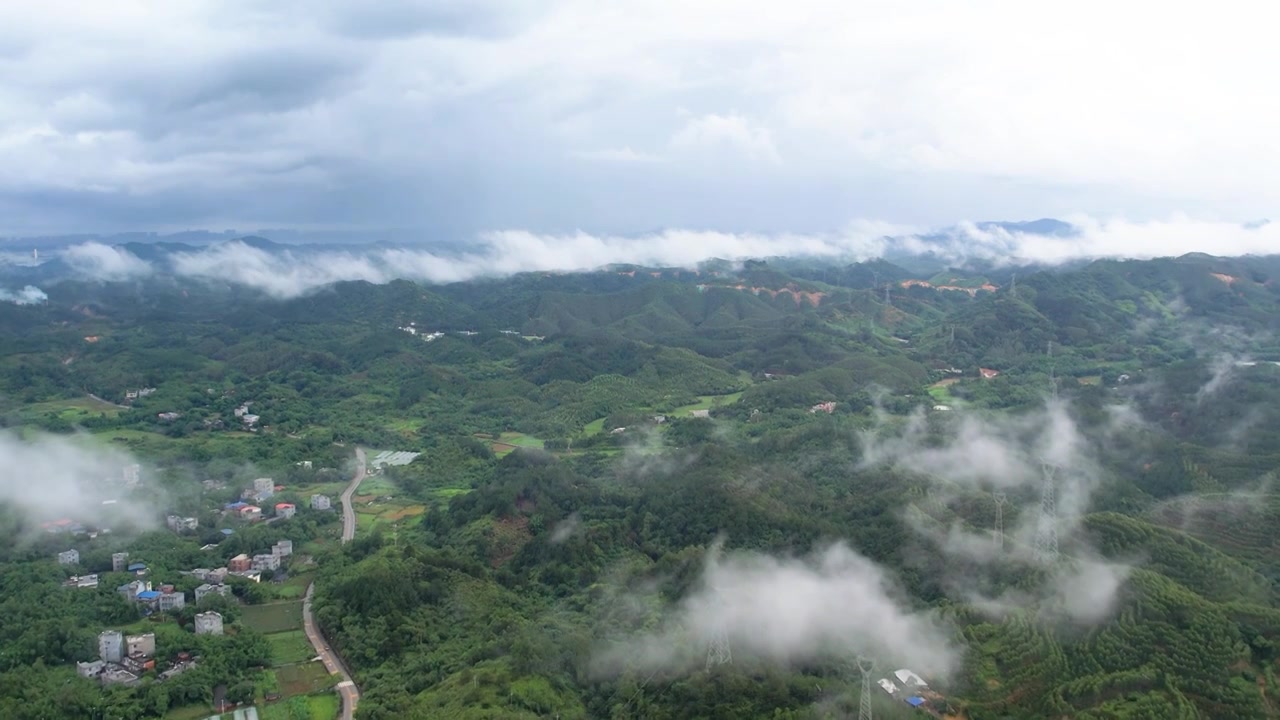 广西大山航拍风光视频素材