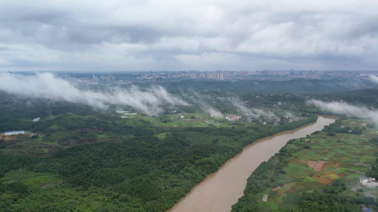 广西大山航拍风光视频素材