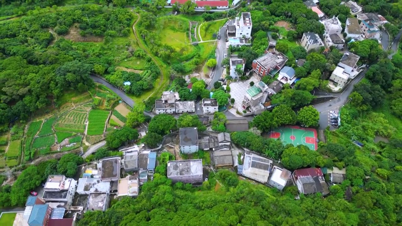 航拍深圳坪山金龟村自然风光视频素材