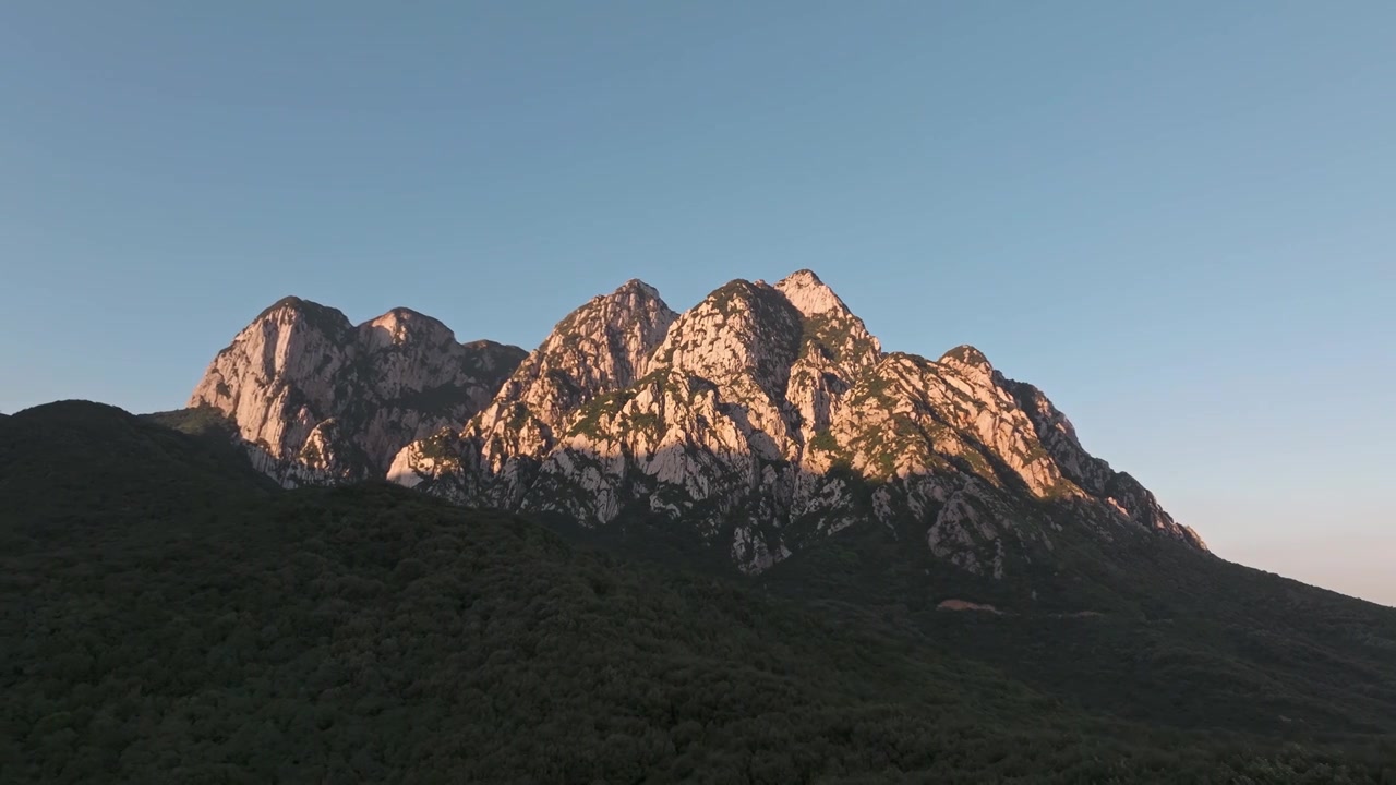 航拍嵩山少室山合集视频素材