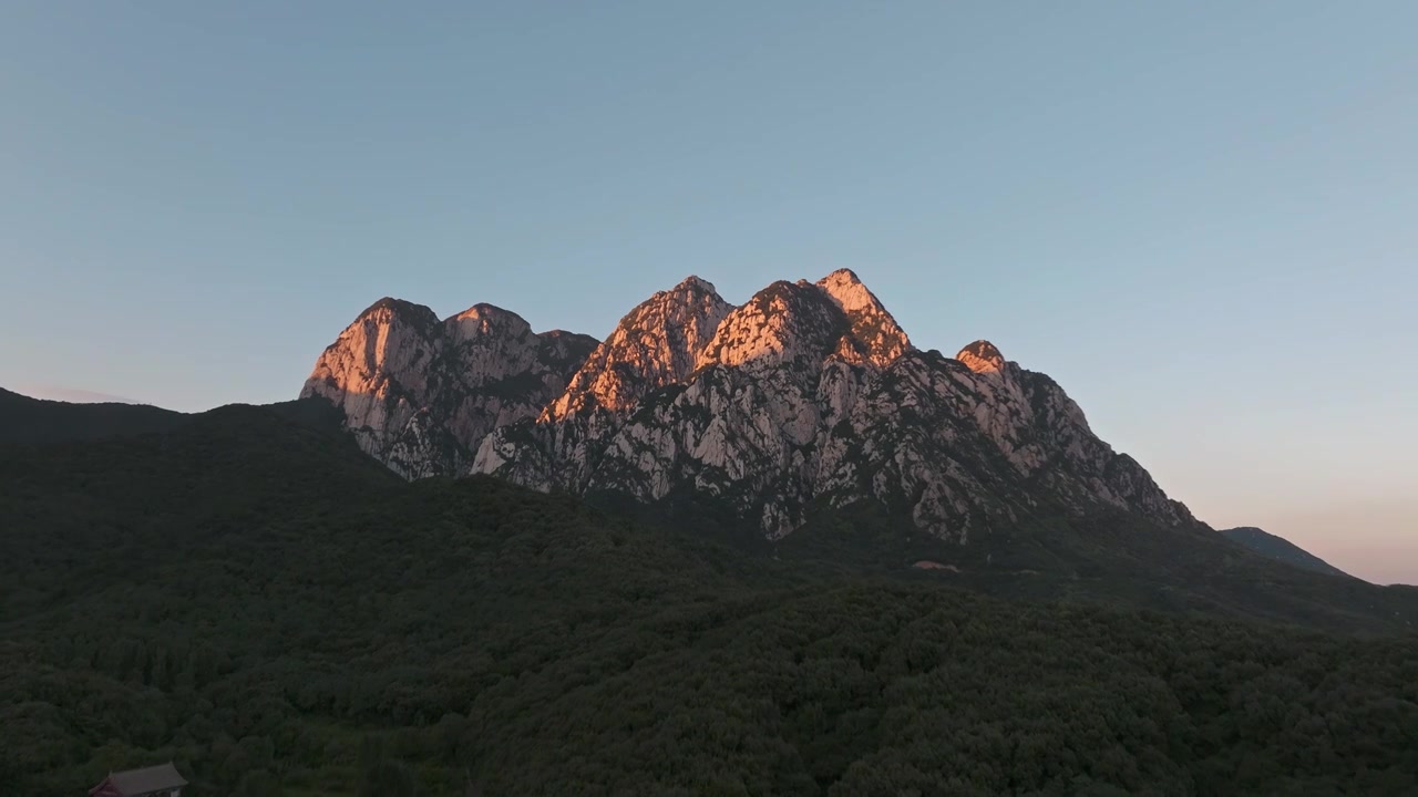 航拍嵩山少室山合集视频素材