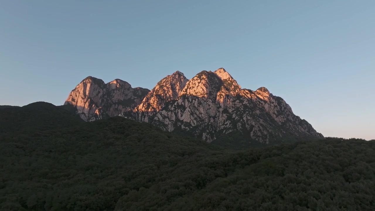 航拍嵩山少室山合集视频素材