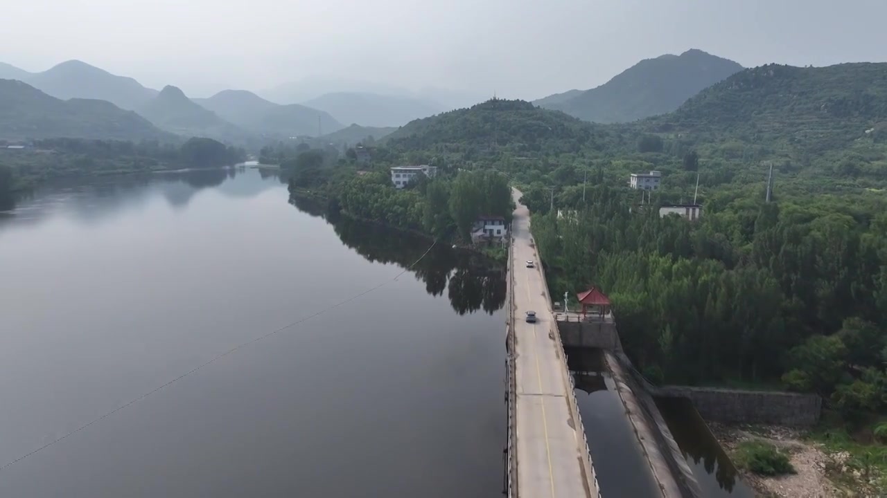 济南长清武庄水库视频素材