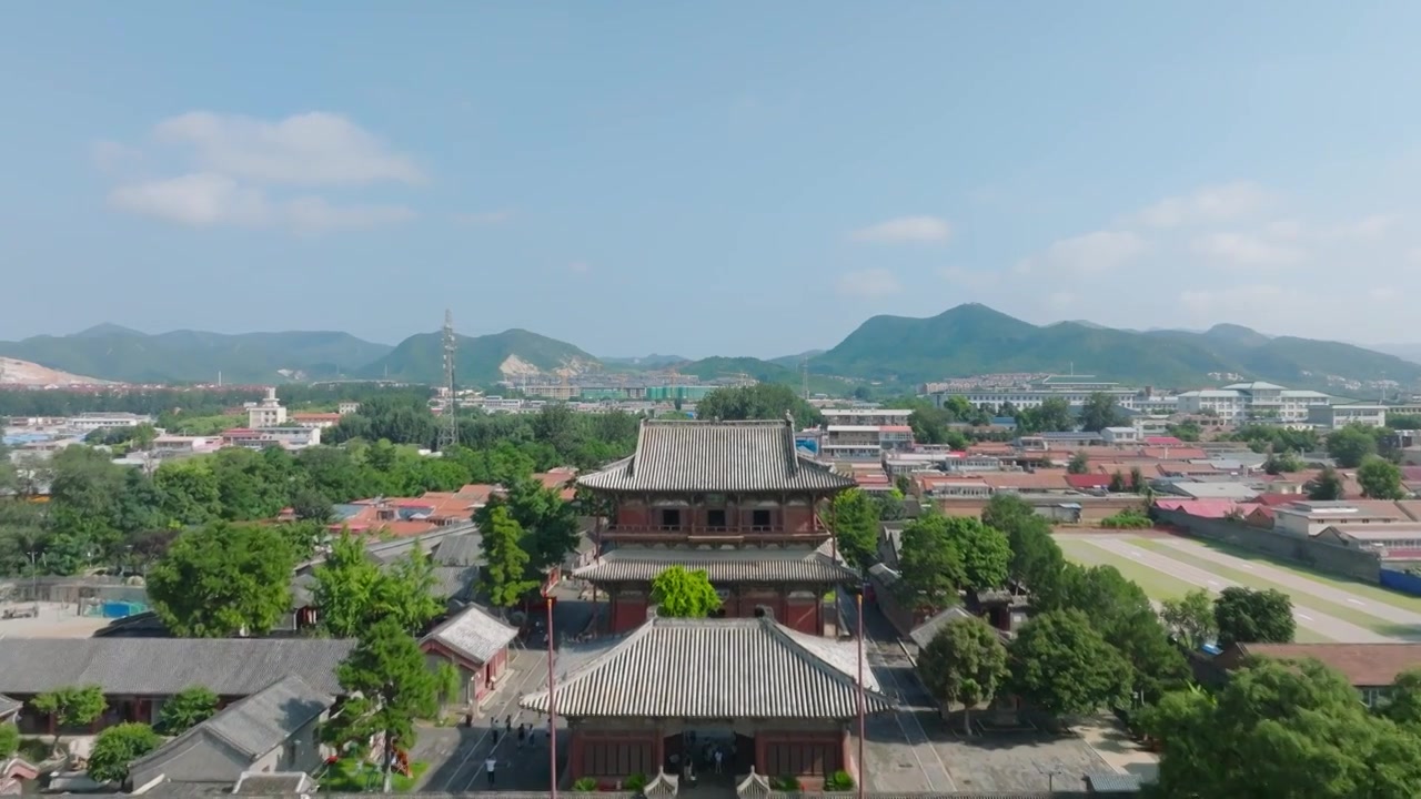 黑神话悟空取景地天津蓟州独乐寺景区景观视频素材