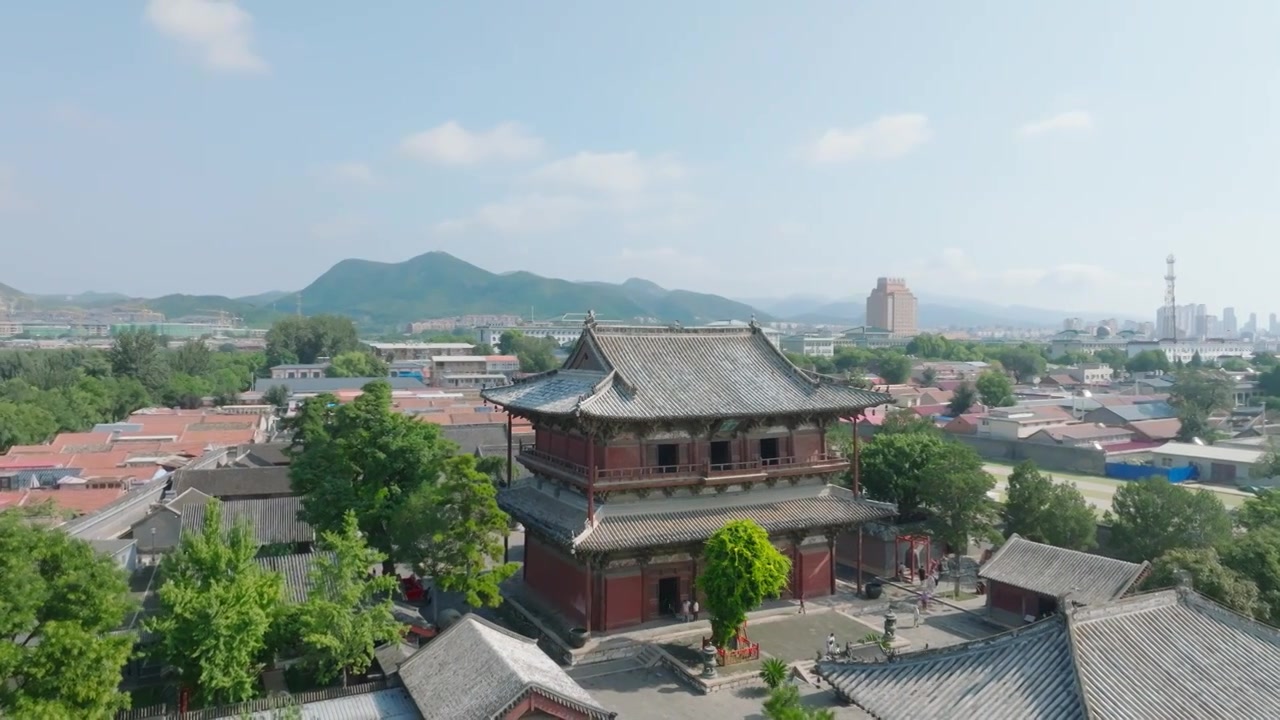 黑神话悟空取景地天津蓟州独乐寺景区景观视频素材