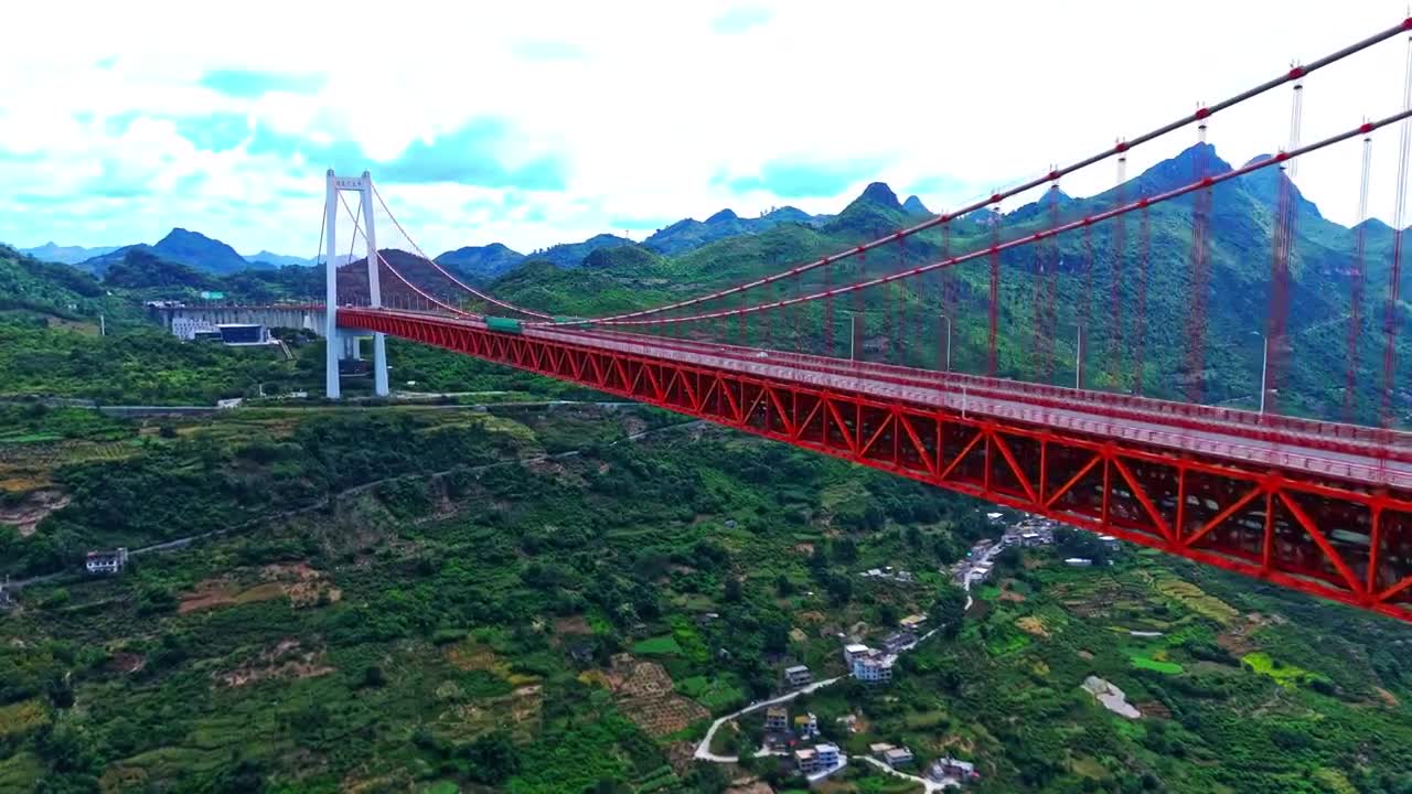 贵州安顺关岭坝陵河大桥航拍（合集）视频下载