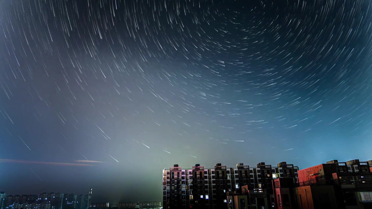 北京夏天夜晚拍到的英仙座流星雨延时视频下载