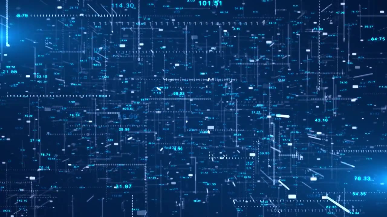 网络科技网络数据分析流粒子视频素材