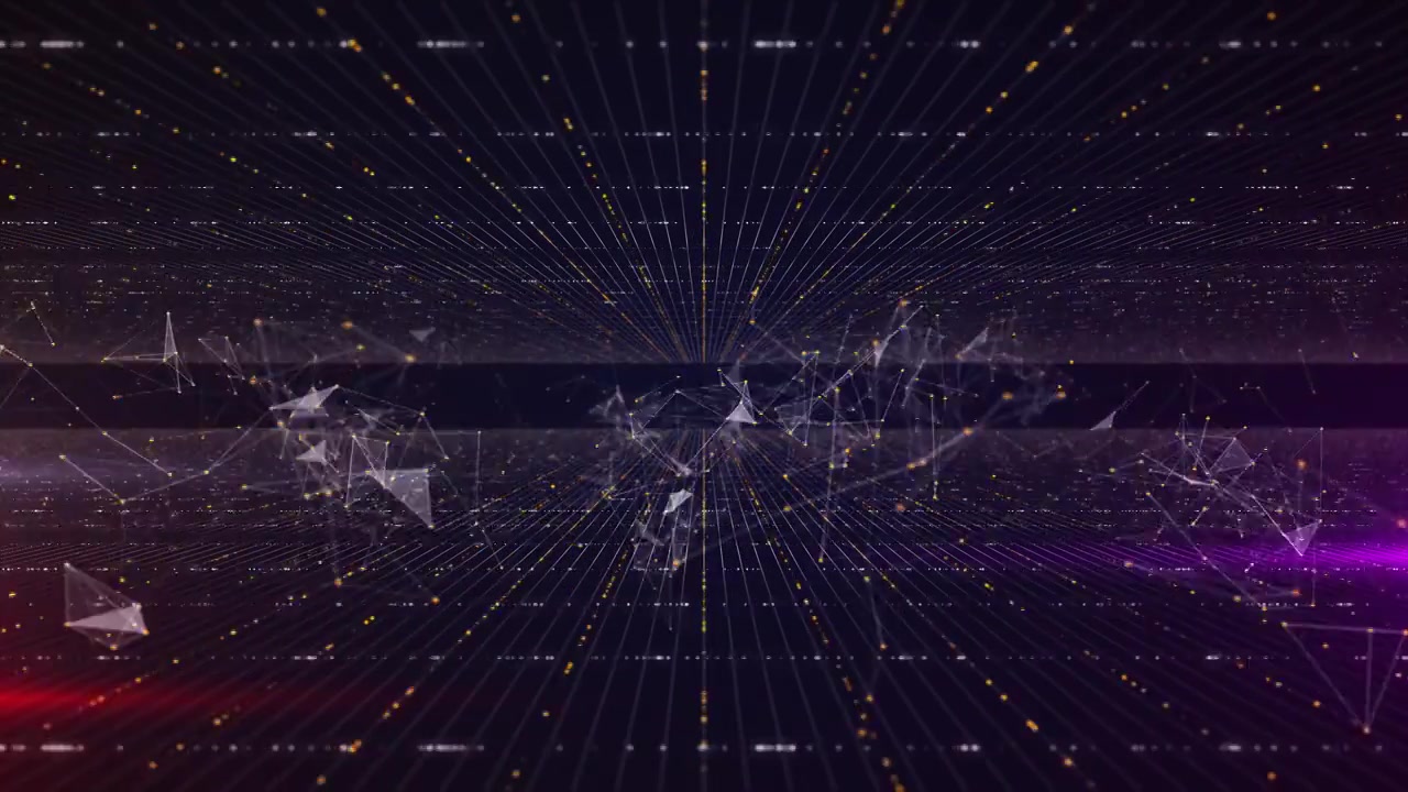 高科技数字网络空间粒子网络视频素材