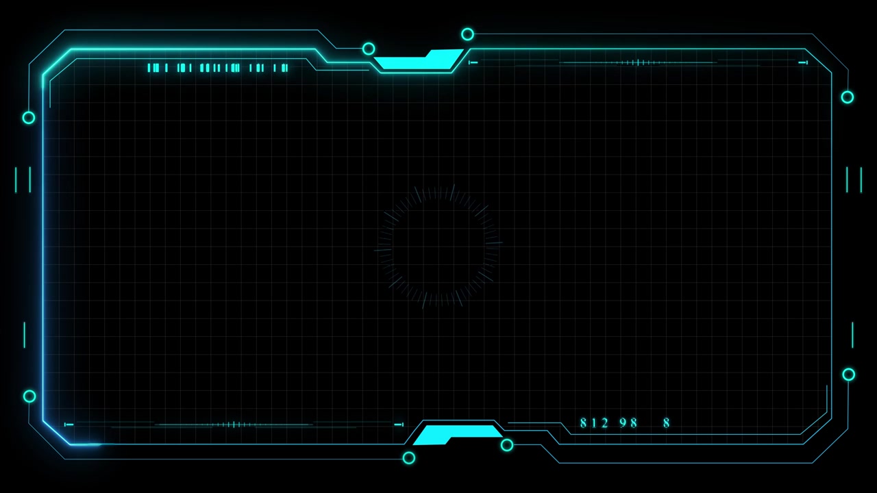 数字HUD未来视频帧数字视频素材