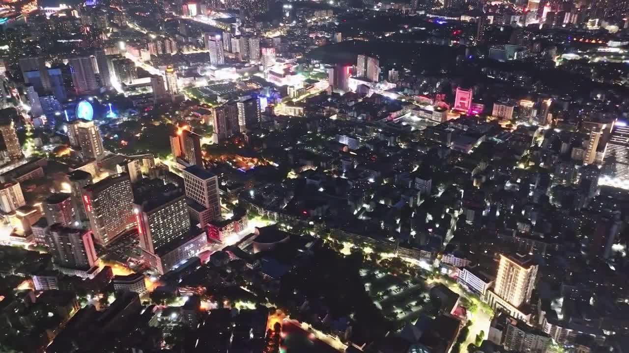 宜昌城市夜景航拍合集视频素材