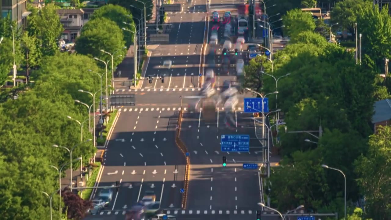 中国北京市西城区闹市口大街移轴延时摄影视频素材