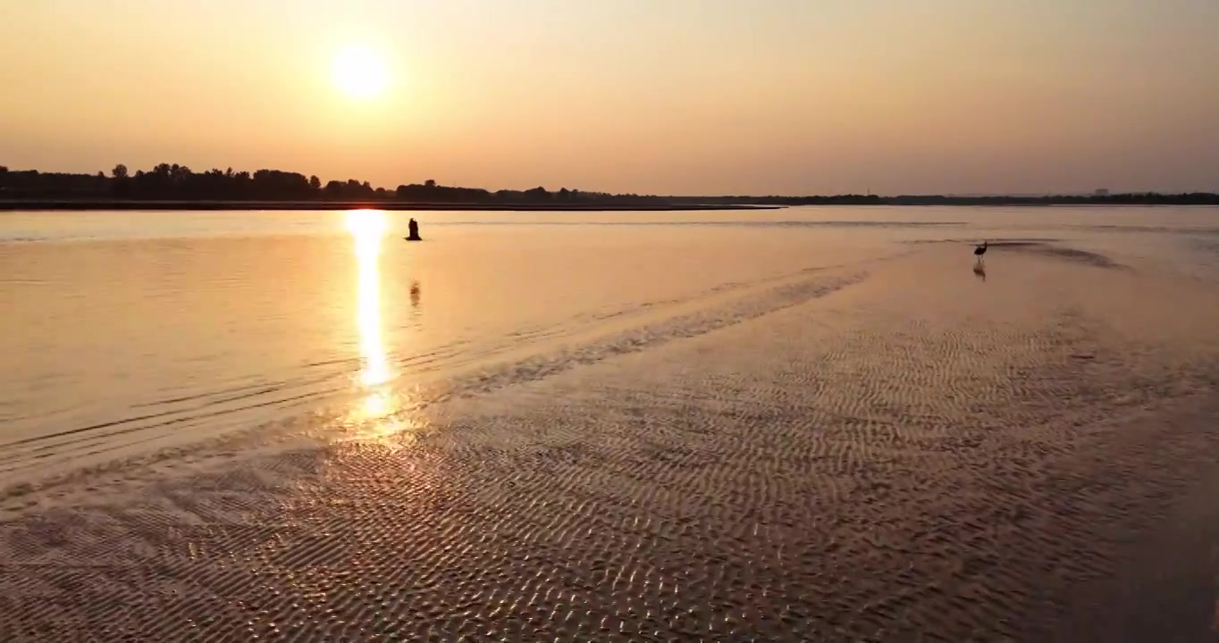 黄河生态湿地保护环境视频下载