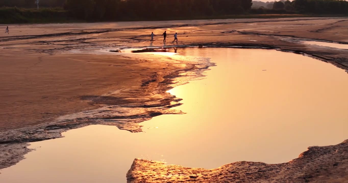 黄河生态湿地保护环境视频素材