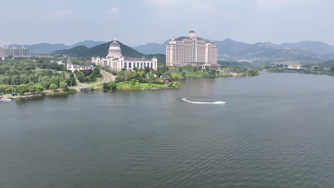 济南莱芜雪野水库视频素材