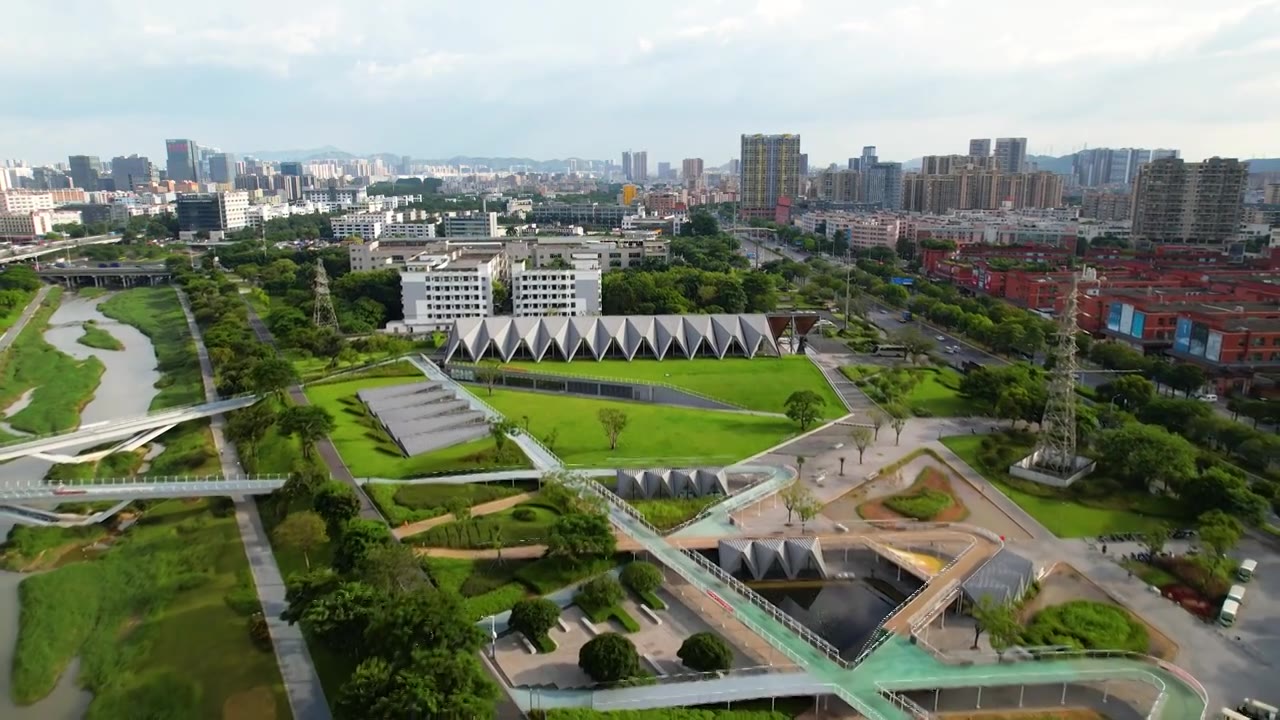 深圳光明区左岸科技公园视频素材