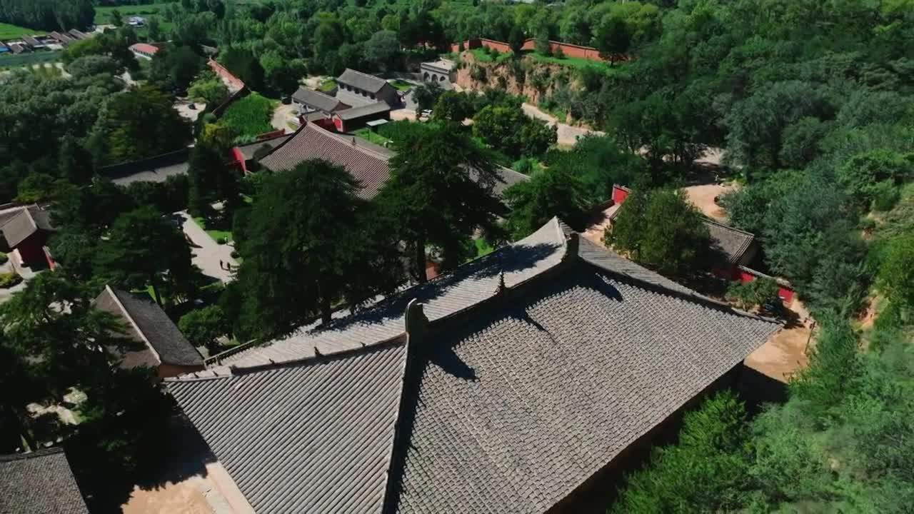 山西忻州佛光寺航拍合集视频下载