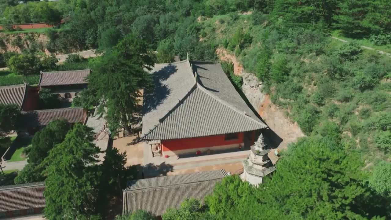 山西忻州佛光寺航拍合集视频下载