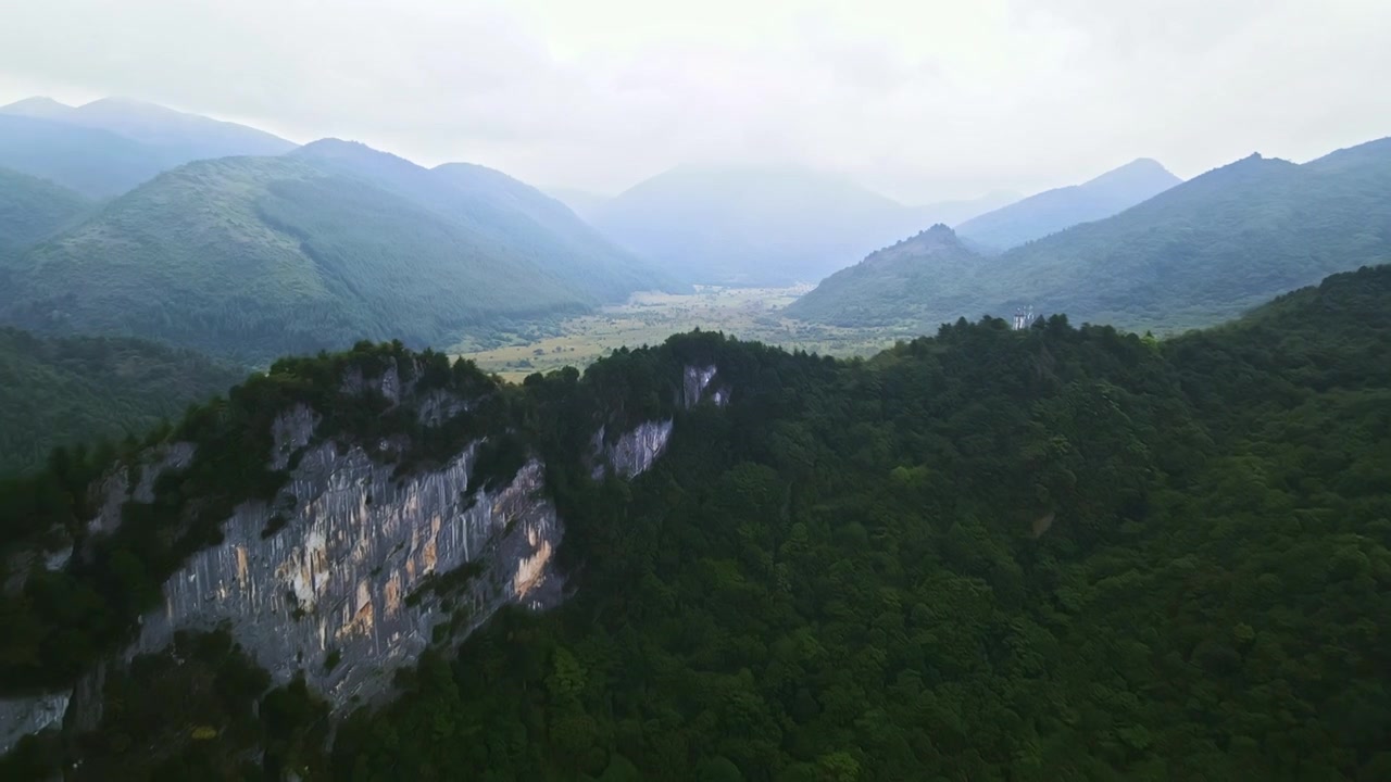 航拍五里坡国家级自然保护区视频素材