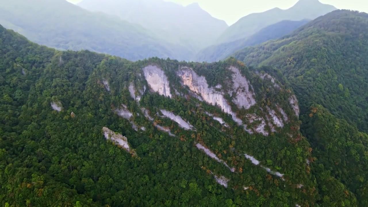 航拍五里坡国家级自然保护区视频素材