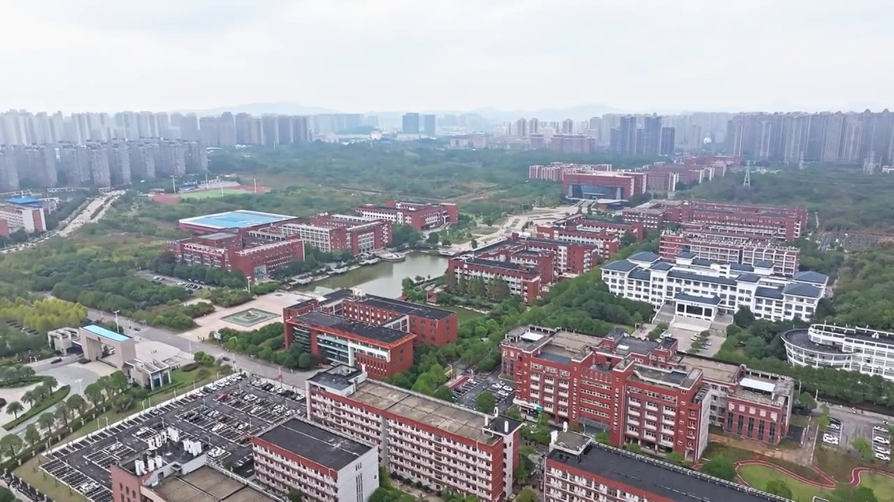 【合集】株洲 湖南工业大学航拍视频素材