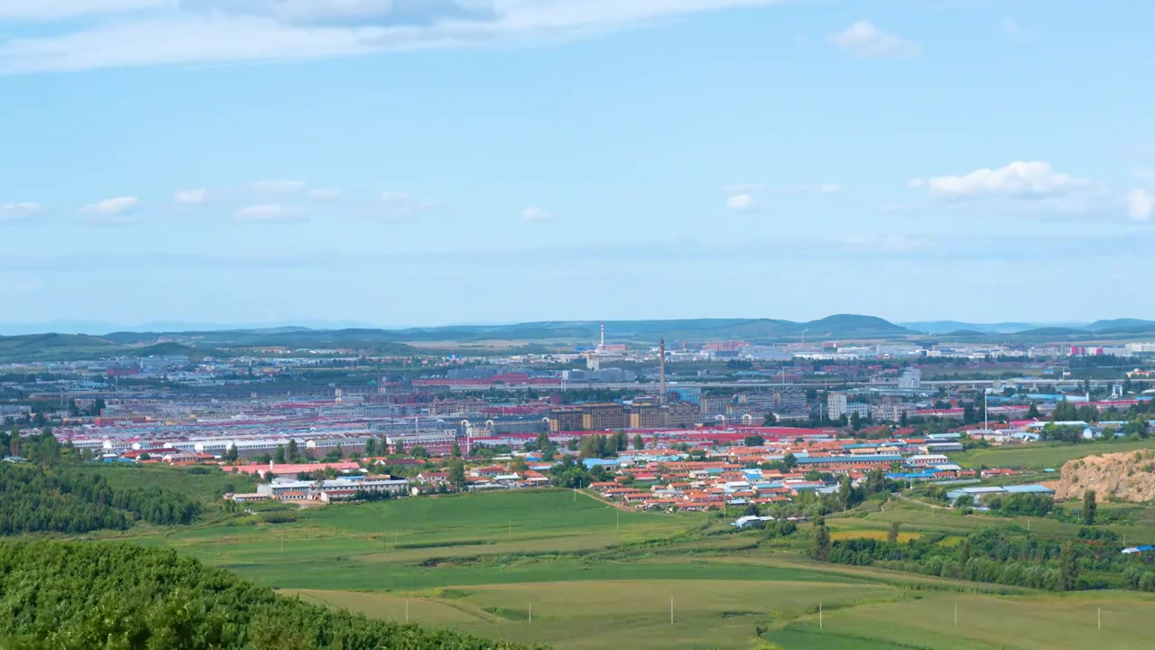 敦化市全景延时景观视频素材