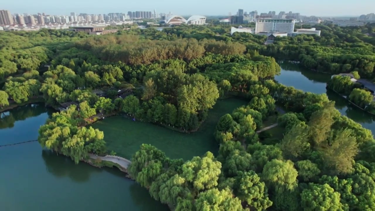 浙江嘉兴南湖壕股塔视频素材