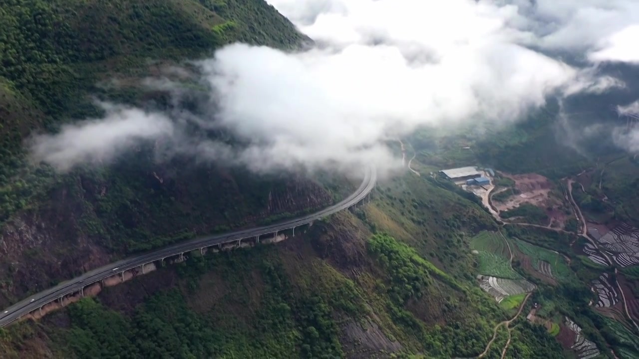 云南省高速公路风光视频素材