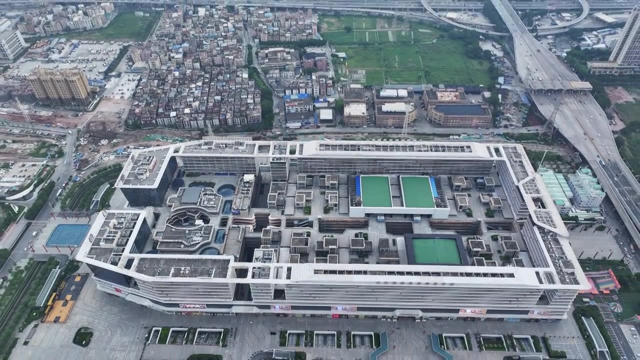 中国广东省广州市荔湾区广州国际医药港视频素材