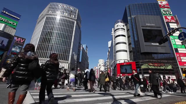 日本东京涩谷的行人视频素材