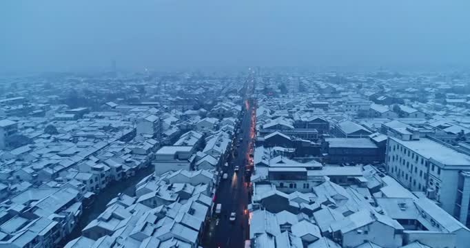 苏州金门雪天视频素材