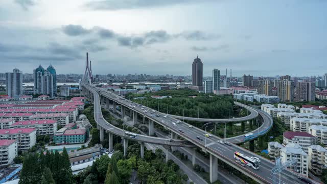 上海杨浦大桥-1视频素材