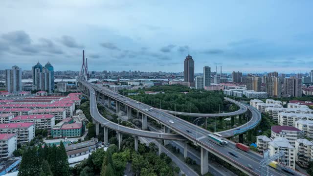 上海杨浦大桥-2视频素材