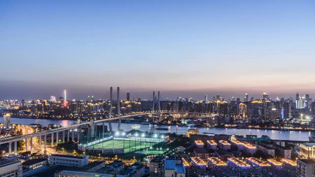 上海南浦大桥夜景视频素材