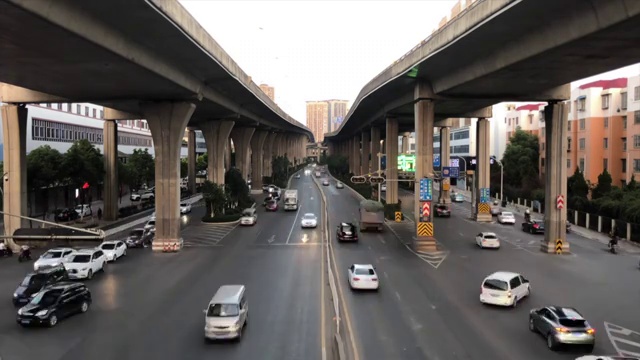 现代城市快速道路高架视频下载