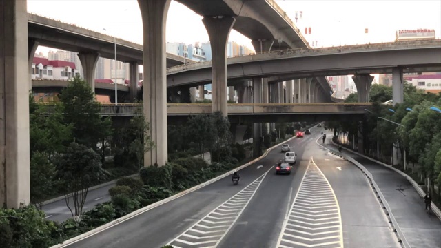 现代城市快速道路高架视频下载