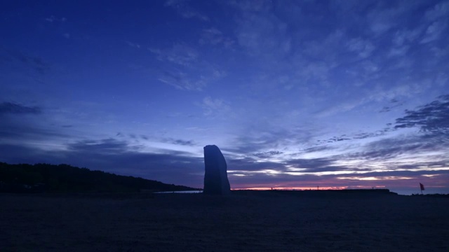 初秋中俄界湖兴凯湖晨曦星空流云视频素材