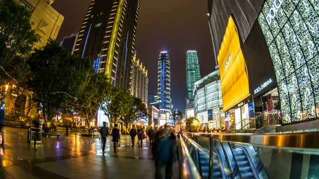 成都市IFS广场夜景视频素材