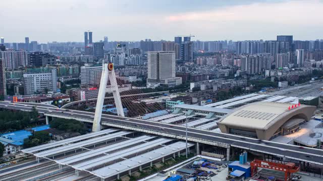 成都市城市夜景视频素材